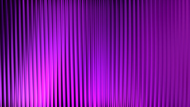 Neon purple and blue fractal glass background with ribbed fluted effect. Iridescent ripple prism abstract vertical overlay texture. Gradient luminous digital art for modern graphic design.