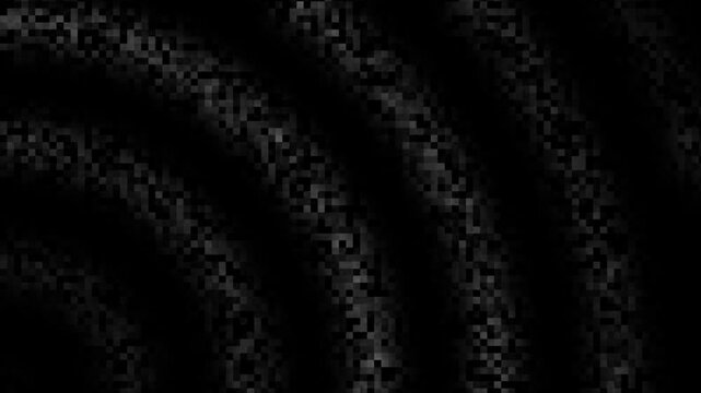 White   color wavy pixelated particles square box designloop able dark technology background