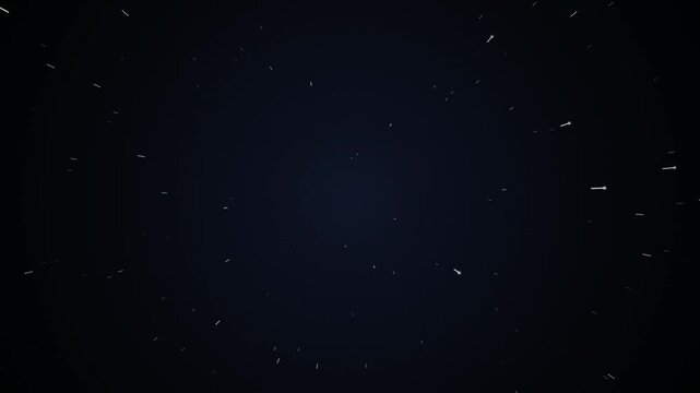 Abstract Dark Background Featuring Fast Moving Particles Creating A Dynamic Light Speed Warp Effect In Deep Space