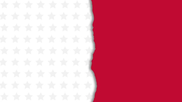 National First Responders Day Patriotic Red and White Star Torn Paper Background.