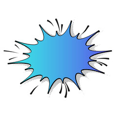 Blue Comic Book Explosion Burst Graphic Element Vector Illustration © magr80