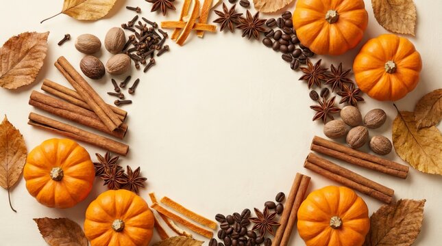 autumn still life with pumpkin