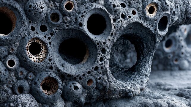 Abstract Organic Porous Rock Surface Texture