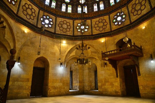 A view from the historic Abu Dahab Mosque in Cairo, Egypt.