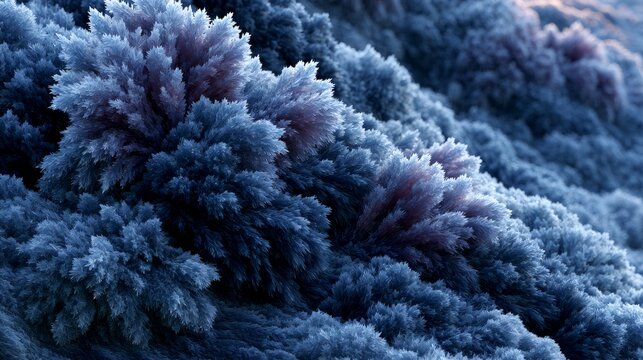 Abstract frosty blue textured organic pattern