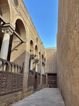 A view from the historic Abu Dahab Mosque in Cairo, Egypt.