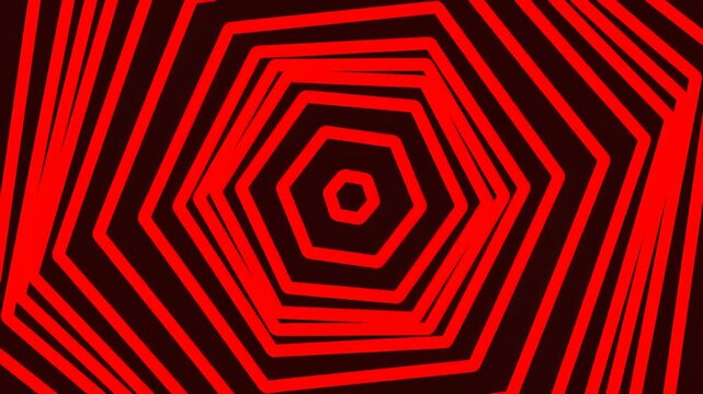 Abstract red and black geometric hexagon pattern background