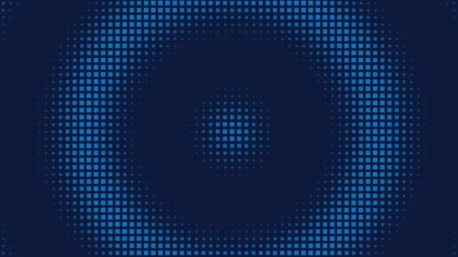 Abstract blue halftone pixel dot circular wave pattern pulse effect high quality 4K animation dots circles background motion rhythm dots circles background motion rhythm high quality 4K animation