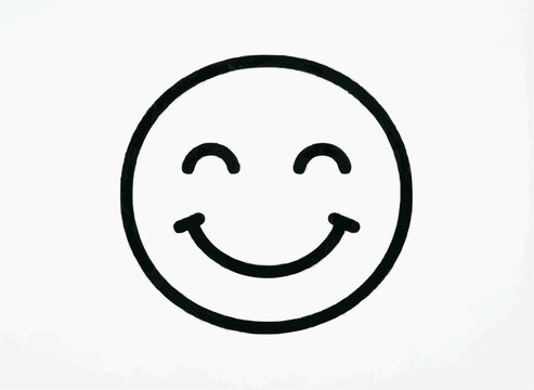 Simple smiley face illustration on a white background 