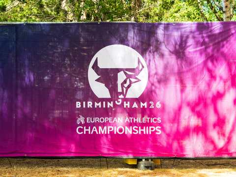 Birmingham 26 European Athletics Championships Logo Displayed on Event Banner