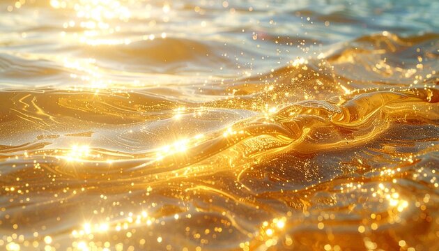 水面の躍動とキラキラのアクセントを加えた背景画像