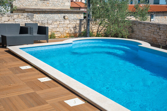 Luxury outdoor swimming pool.
