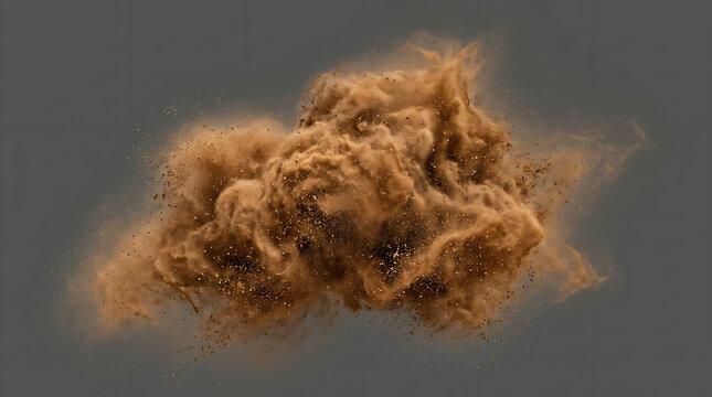 Sand cloud isolated on transparent background