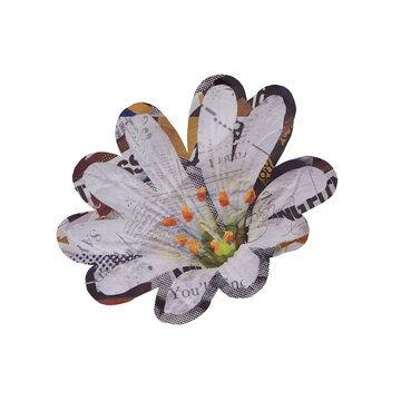 Template Flower Collage Art Design Element