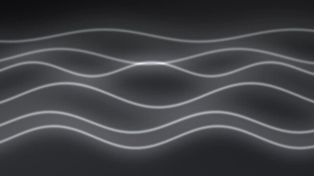 Graphite Monochrome Layered Gradient Waves Loop Background 4K｜グラファイトの重層グラデーションウェーブループ動画背景 4K