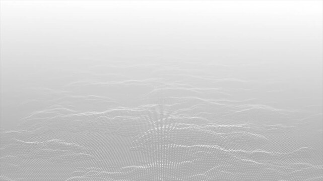White   color wavy particles cyberspace hi-tech technology seamless background
