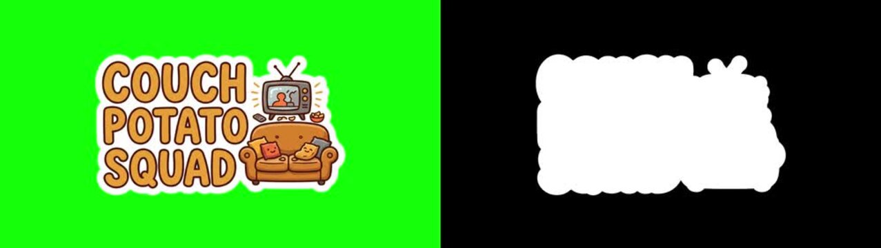 Roommate life humor sticker pack collage, shared living badges, stop motion animation on green screen