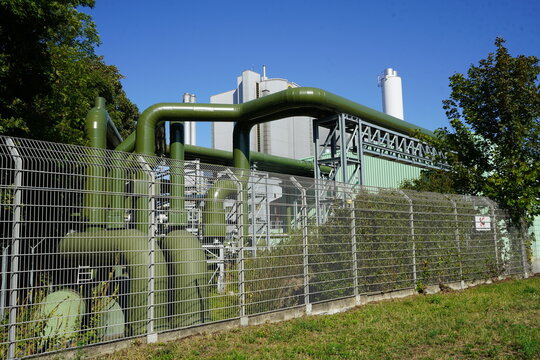 District heating pipe in Hanover - Stoecken, Germany.