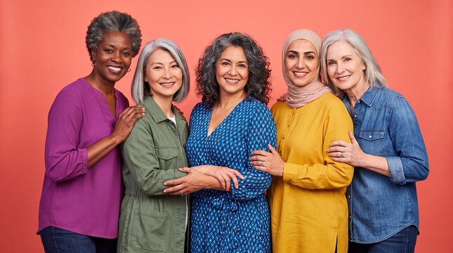 menopause women support group diversity community mature female wellness solidarity stand together with confidence for inclusive health education shared experience empowerment and positive aging