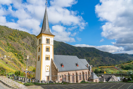 St. Laurentius church in Bremm village. Germany