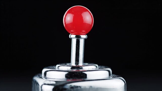 Classic Retro Arcade Game Joystick Controller Used For Competitive Esports And Modern Live Stream Gaming Sessions