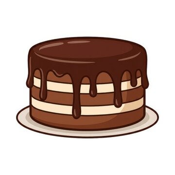 Chocolate cake with frosting and drips