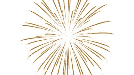 Fototapeta premium Elegant Golden Fireworks Burst With Radiant Starburst Light Effect For Festive Celebration Background Design