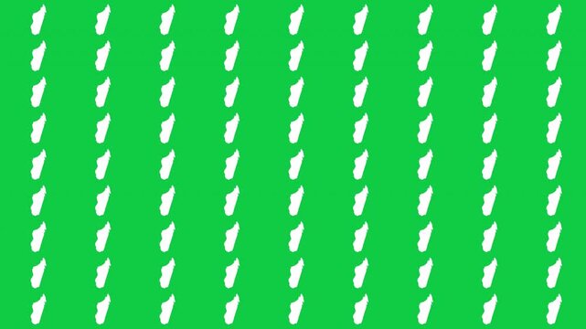Madagascar map pattern scrolling perfect 15 second loop with green background