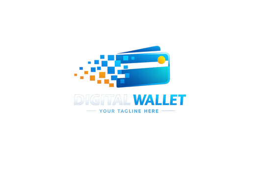 Digital wallet logo for finance and banking services. Conveys secure, fast, and convenient online transactions.