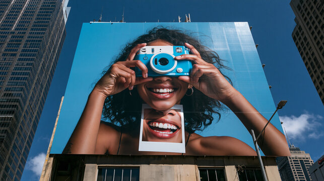 Large Outdoor Billboard Advertisement in Urban City
