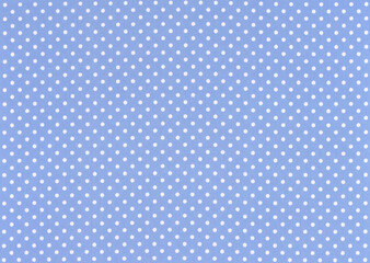 Blue Cotton Fabric Polka Dot Macro Background © 212069668