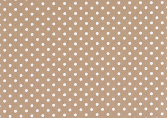 Brown Cotton Fabric Polka Dot Macro Background © 212069668