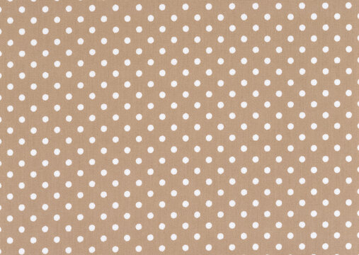 Brown Cotton Fabric Polka Dot Macro Background