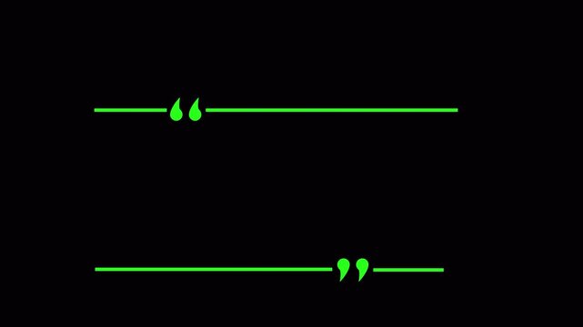 Quotation Marks Video footage animation with alpha channel.Animate quotes background, blank quotes background with white background for Highlighting Inspirational Text and Powerful Statements with 4k.