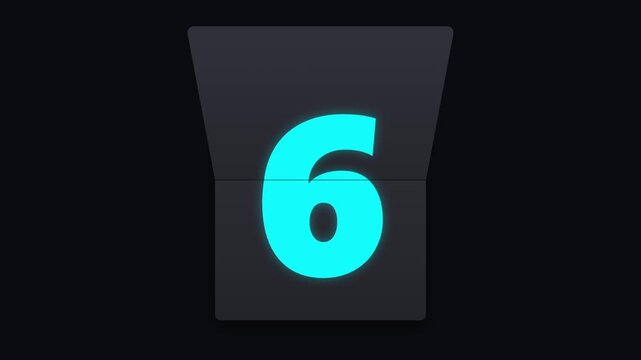 Flip clock 10 second countdown timer animation