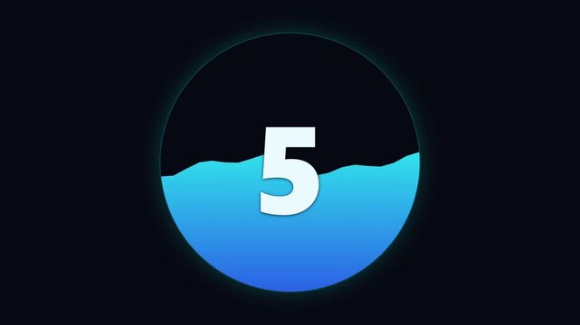 Liquid fill 10 second countdown timer animation