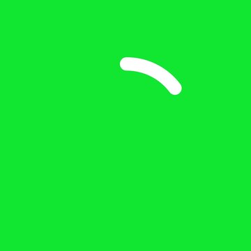 Minimalist white capsule loading icon animation on green background progress