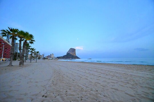 Landscape with the Ifach Peninsula in Calpe, Spain