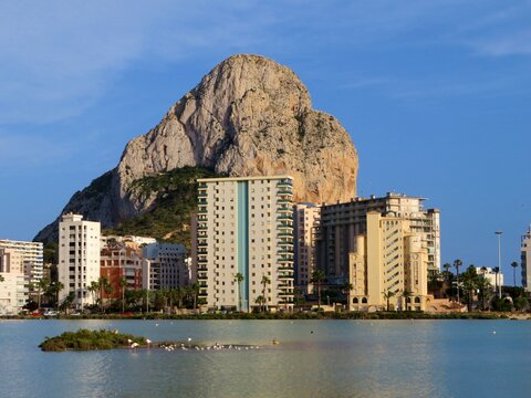Landscape with the Ifach Peninsula in Calpe, Spain