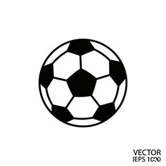 Fototapeta premium Classic Soccer Ball Icon - Isolated Vector Graphic