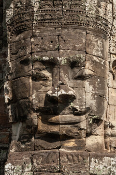 Bayon Temple Face In Cambodia