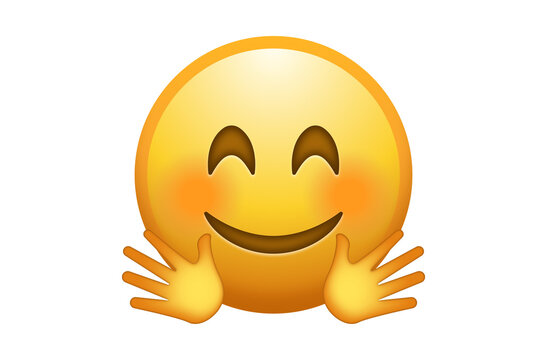 Cute Yellow Emoji Face Covering Mouth with Hand Vector Illustration Isolated on White Background