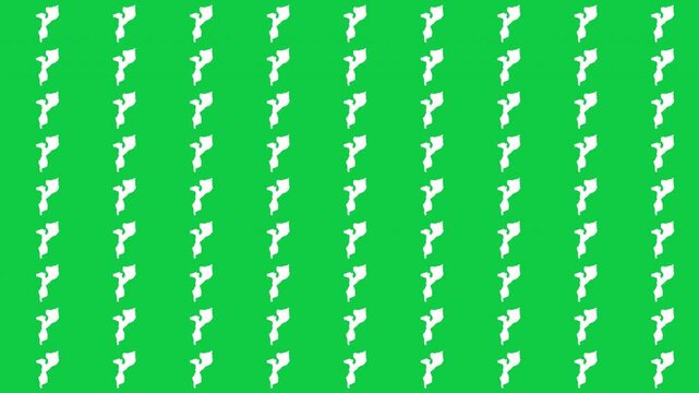 Mozambique map pattern scrolling perfect 15 second loop with green background