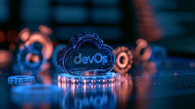 3D Rendering of a DevOps and Software Development Concept Featuring IT Operations and Digital Technology.