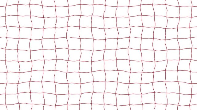 Animated waving red wireframe grid line fit for Creative Designs Channel or overlay layer. Horizontal grids move the background animation loop.
