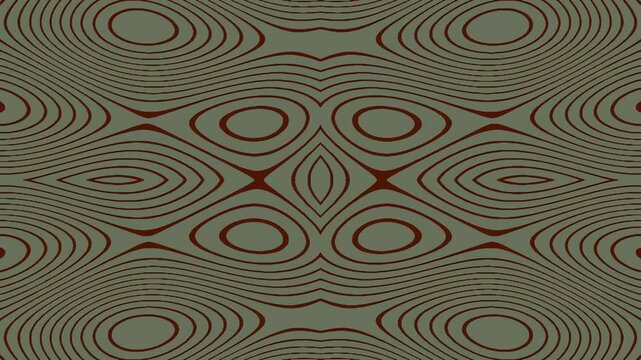 Abstract geometric pattern with concentric oval shapes and earthy tones
