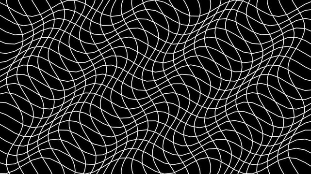 Animated waving white wireframe grid line, overlay layer. Horizontal grids move the background animation loop.
