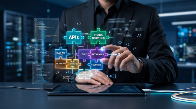 Enterprise Software Engineer Connecting APIs Cloud Services Databases Security Automation Applications Through Advanced Digital Integration Architecture For Scalable Businesses Worldwide