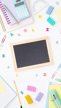 back to school stop motion concept