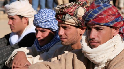 Fototapeta premium Berber men wearing traditional turbans in north africa
